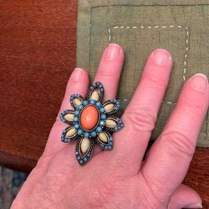 Vintage ring, elastic band, excellent condition